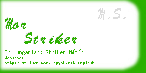 mor striker business card